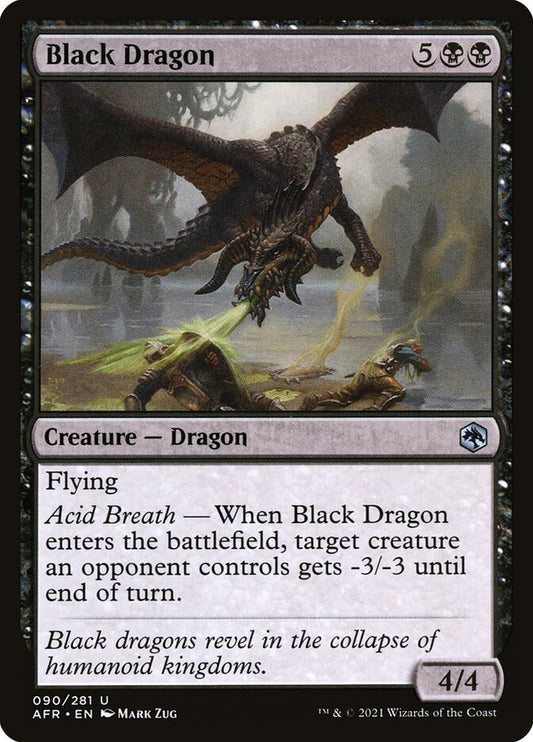 MTG Card Title: Black Dragon AFR/90