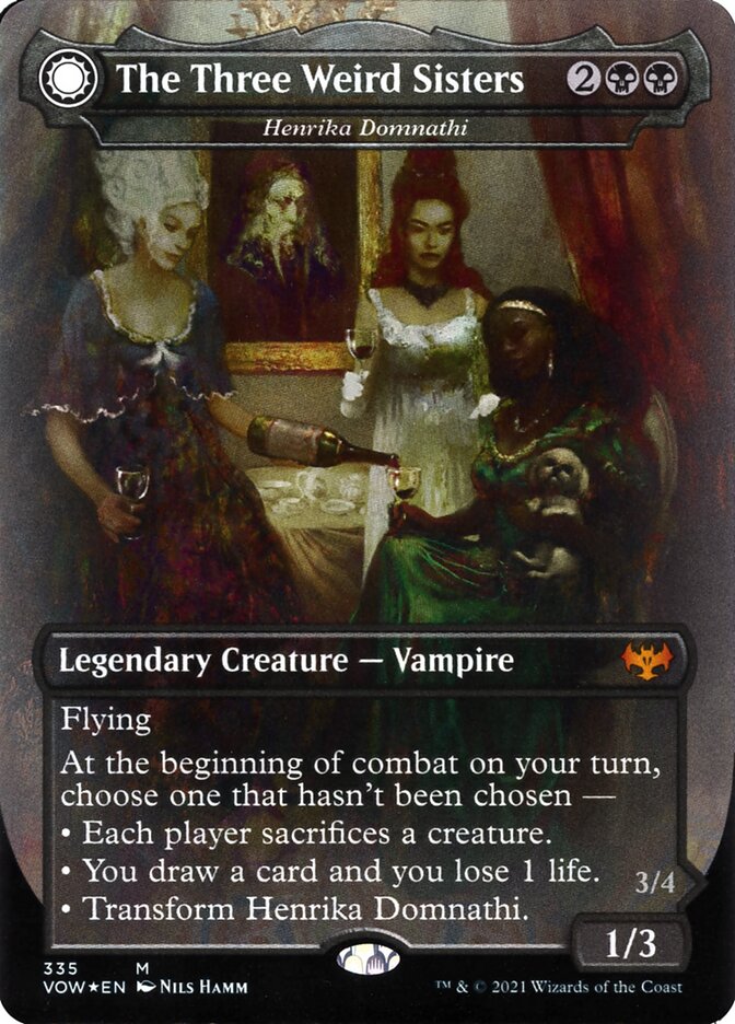 MTG Card Title: Henrika Domnathi // Henrika, Infernal Seer VOW/335