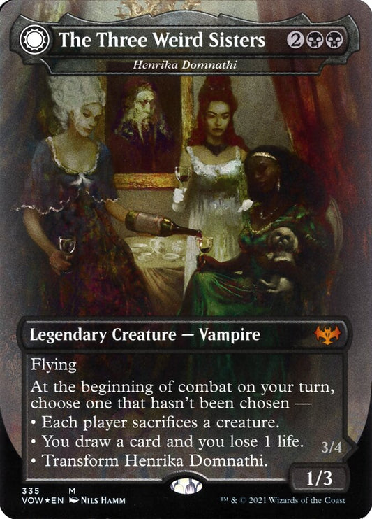 MTG Card Title: Henrika Domnathi // Henrika, Infernal Seer VOW/335