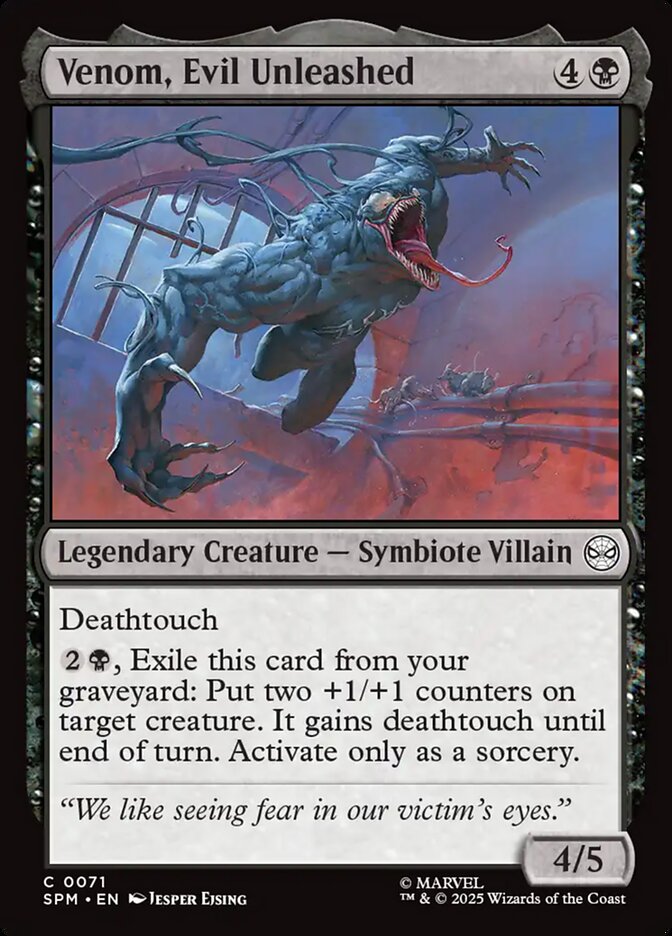 MTG Card Title: Venom, Evil Unleashed SPM/71