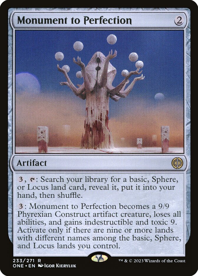 MTG Card Title: Monument to Perfection ONE/233