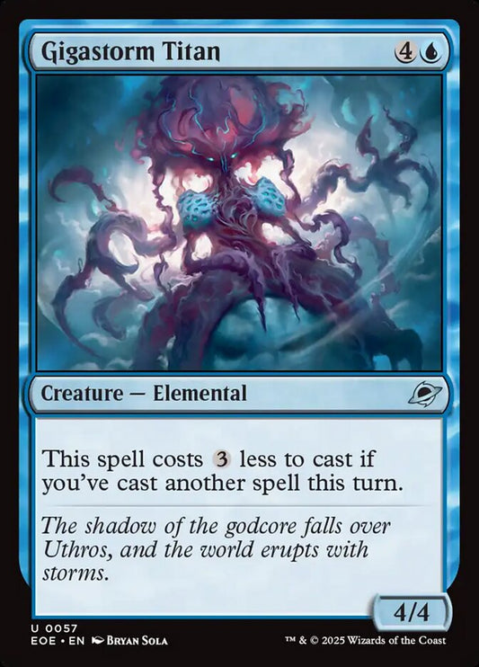 MTG Card Title: Gigastorm Titan EOE/57