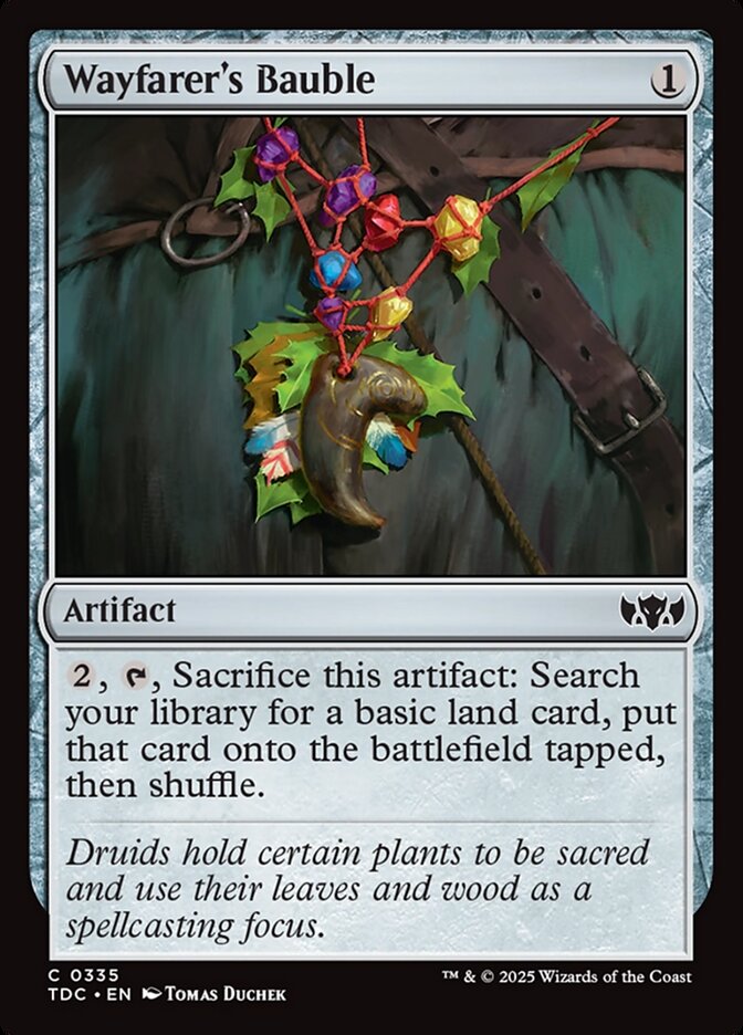 MTG Card Title: Wayfarer's Bauble TDC/335