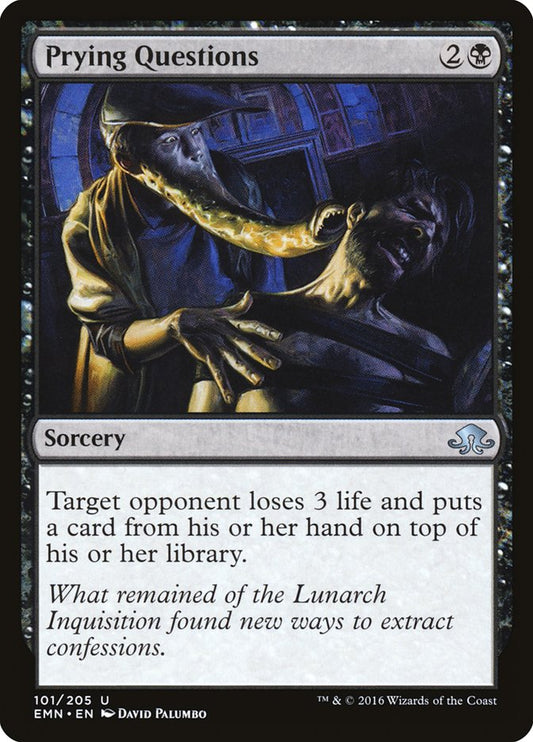 MTG Card Title: Prying Questions EMN/101