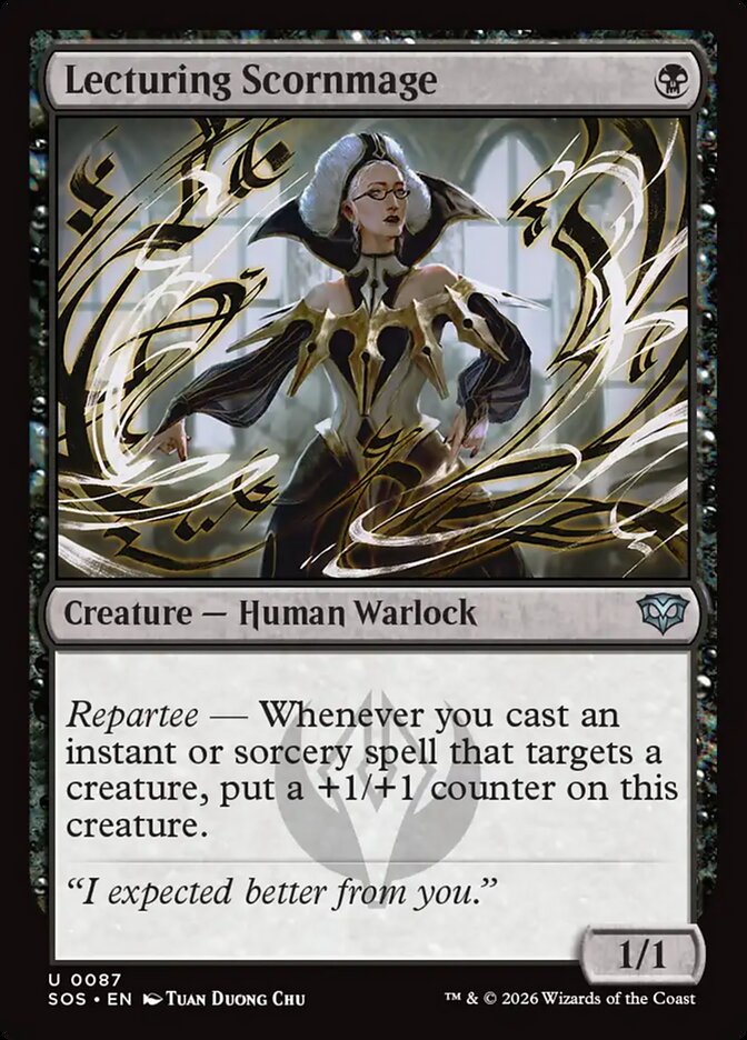 MTG Card Title: Lecturing Scornmage SOS/87