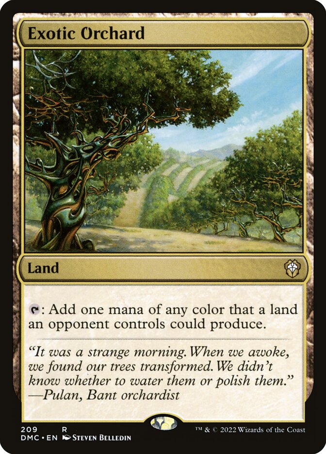 MTG Card Title: Exotic Orchard DMC/209