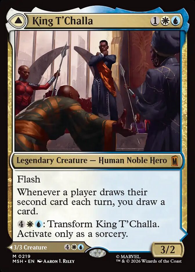 MTG Card Title: King T'Challa // Black Panther, Hope Enduring MSH/219