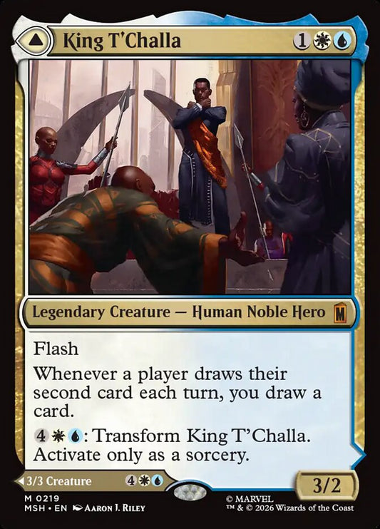 MTG Card Title: King T'Challa // Black Panther, Hope Enduring MSH/219
