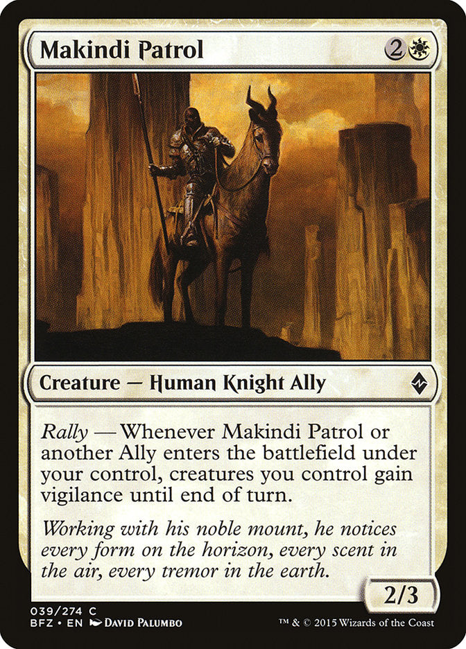 MTG Card Title: Makindi Patrol BFZ/39