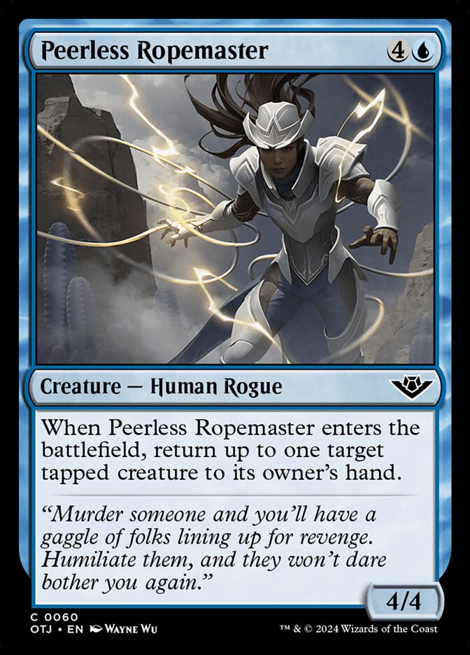 MTG Card Title: Peerless Ropemaster OTJ/60