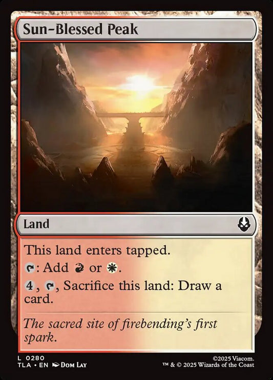 MTG Card Title: Sun-Blessed Peak TLA/280