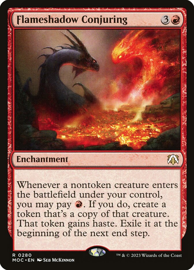 MTG Card Title: Flameshadow Conjuring MOC/280