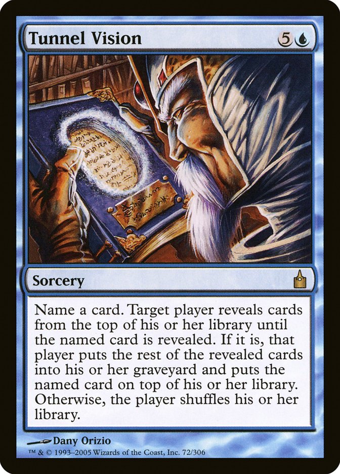 MTG Card Title: Tunnel Vision RAV/72