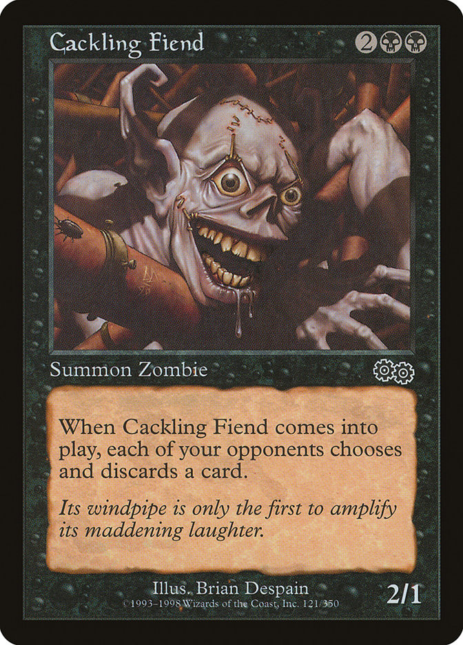MTG Card Title: Cackling Fiend USG/121