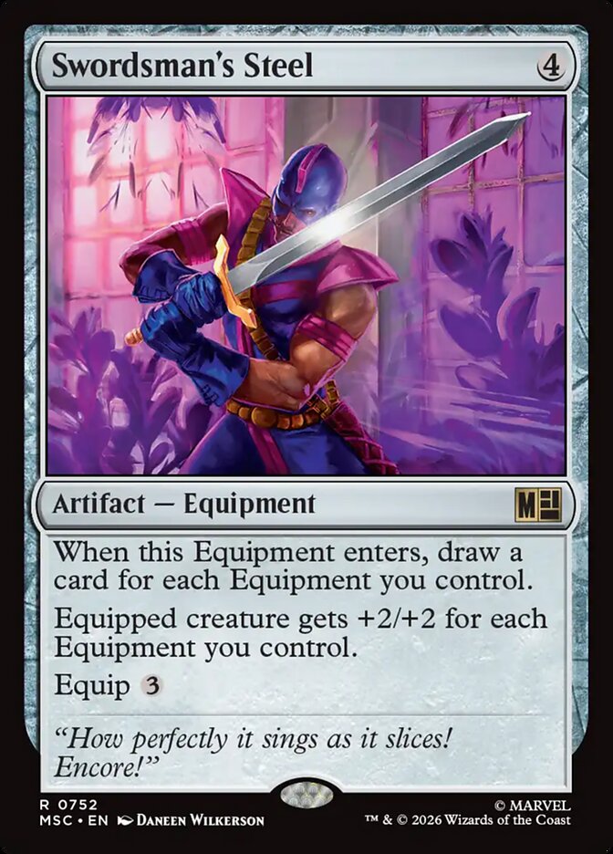 MTG Card Title: Swordsman's Steel MSC/752