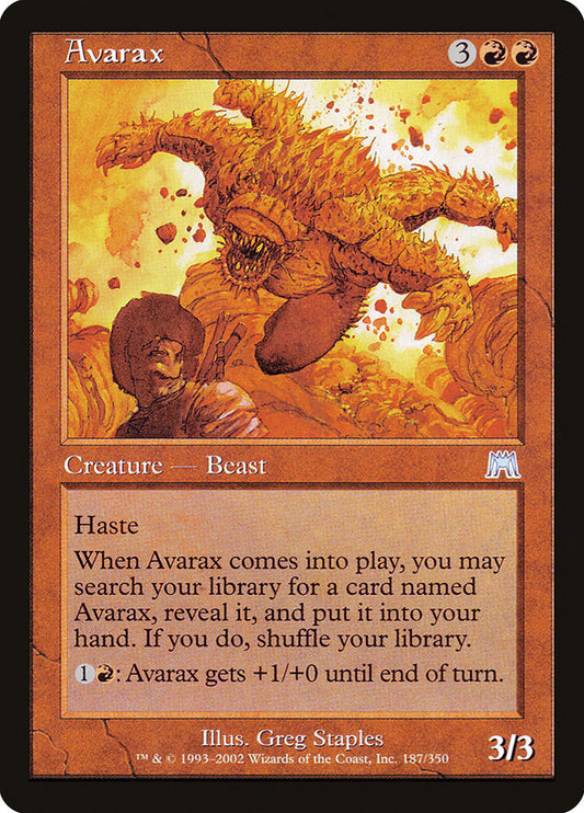 MTG Card Title: Avarax ONS/187