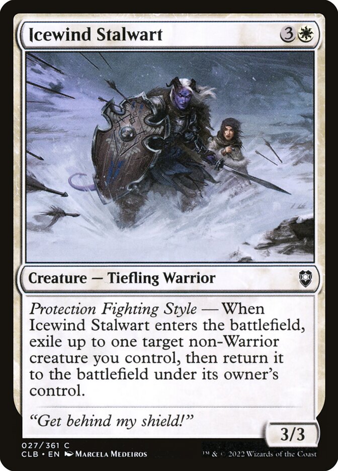 MTG Card Title: Icewind Stalwart CLB/27