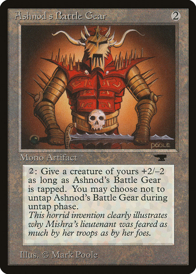 MTG Card Title: Ashnod's Battle Gear ATQ/39