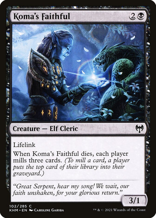MTG Card Title: Koma's Faithful KHM/102