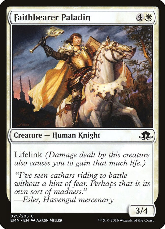 MTG Card Title: Faithbearer Paladin EMN/25