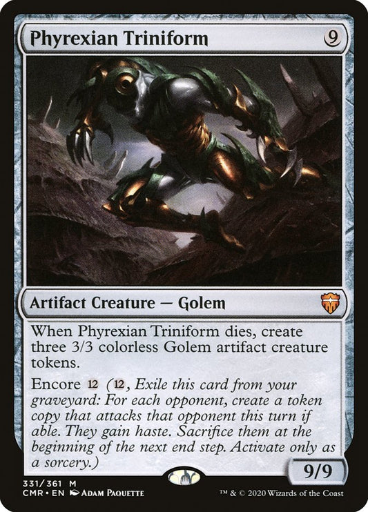 MTG Card Title: Phyrexian Triniform CMR/331