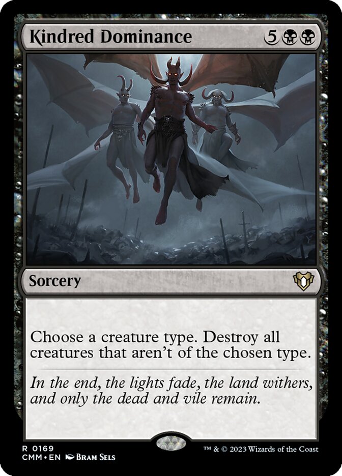 MTG Card Title: Kindred Dominance CMM/169