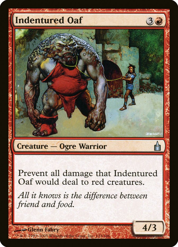 MTG Card Title: Indentured Oaf RAV/133