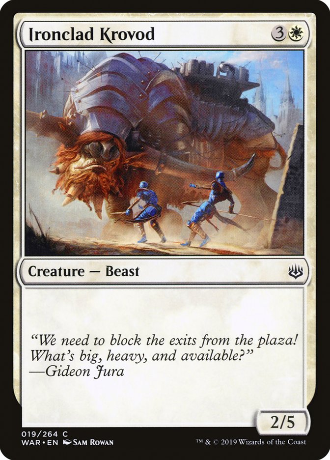 MTG Card Title: Ironclad Krovod WAR/19