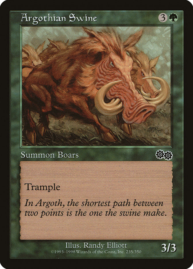 MTG Card Title: Argothian Swine USG/235