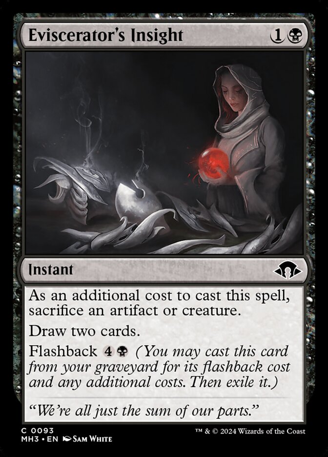 MTG Card Title: Eviscerator's Insight MH3/93