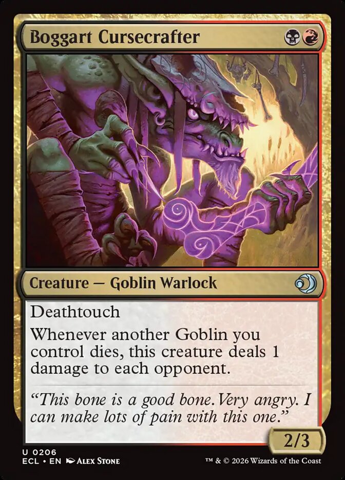 MTG Card Title: Boggart Cursecrafter ECL/206