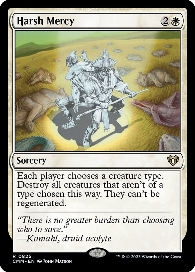 MTG Card Title: Harsh Mercy CMM/825