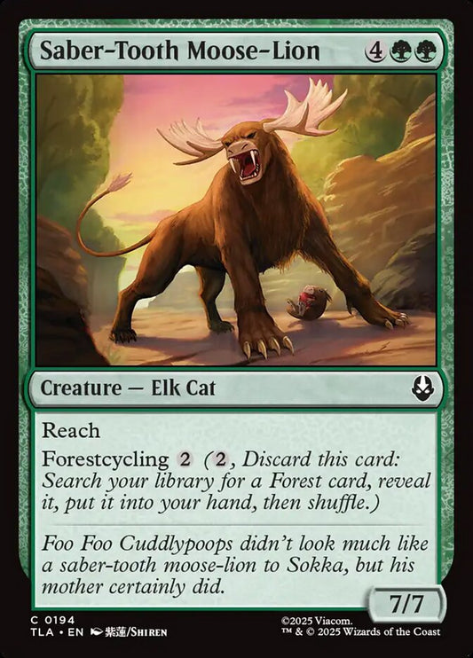 MTG Card Title: Saber-Tooth Moose-Lion TLA/194