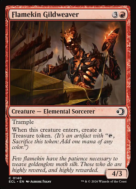 MTG Card Title: Flamekin Gildweaver ECL/140