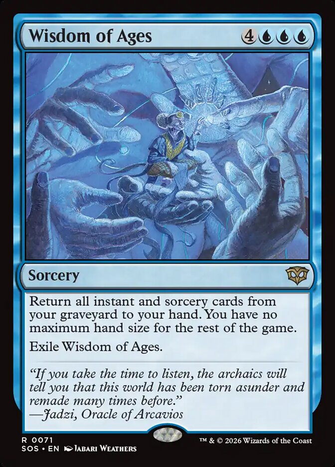 MTG Card Title: Wisdom of Ages SOS/71