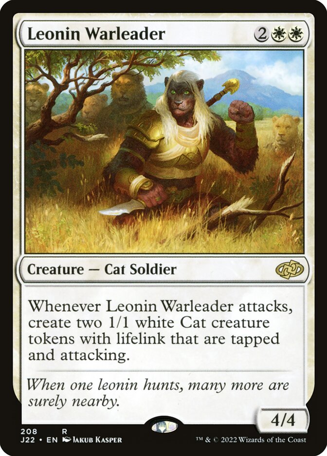 MTG Card Title: Leonin Warleader J22/208