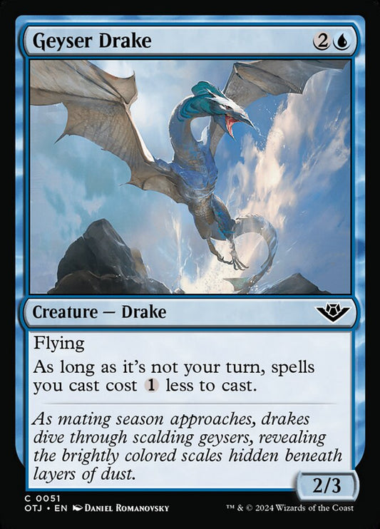 MTG Card Title: Geyser Drake OTJ/51