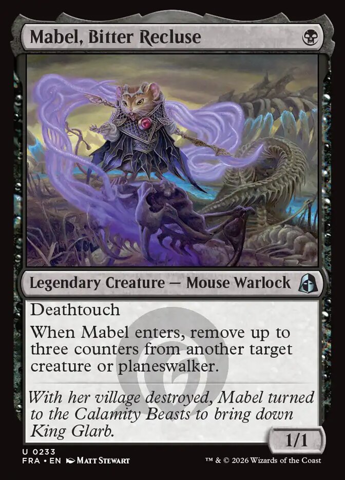 MTG Card Title: Mabel, Bitter Recluse FRA/233
