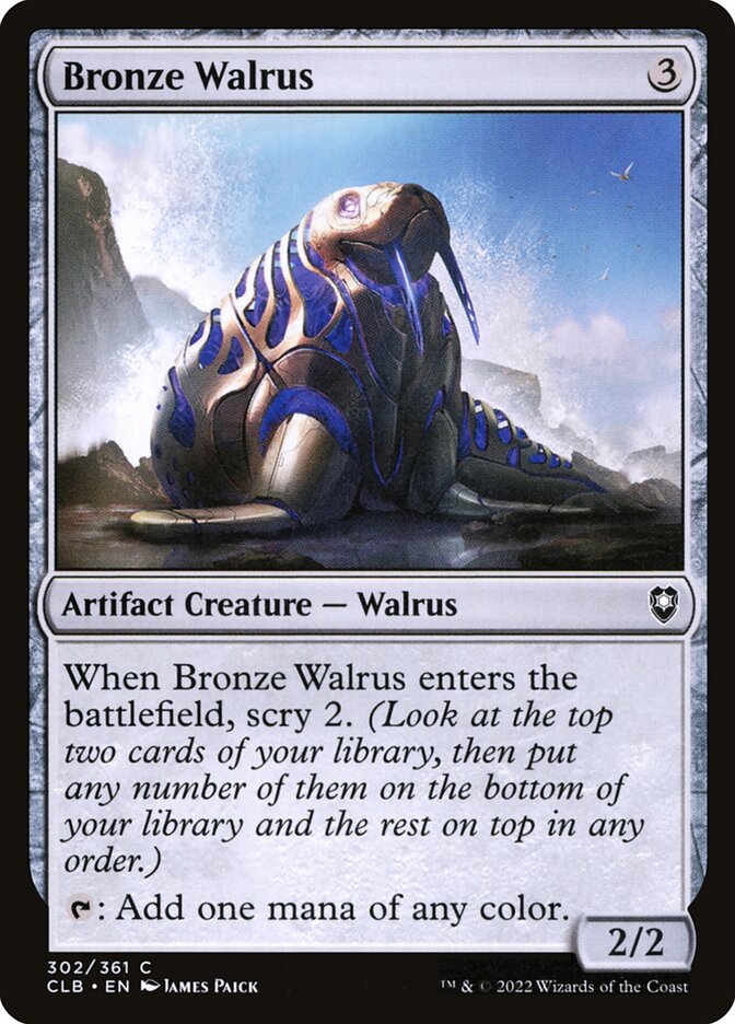 MTG Card Title: Bronze Walrus CLB/302