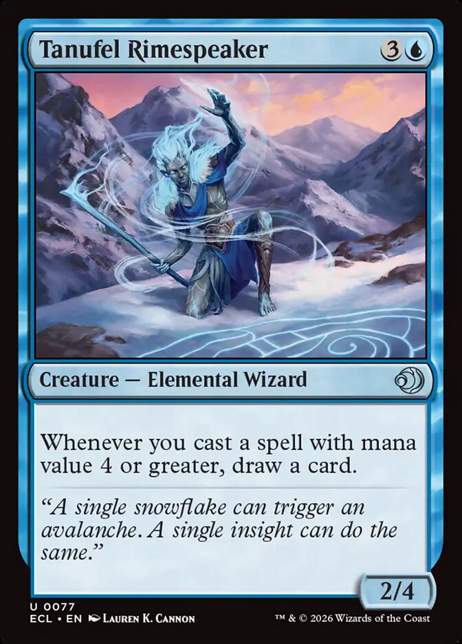 MTG Card Title: Tanufel Rimespeaker ECL/77