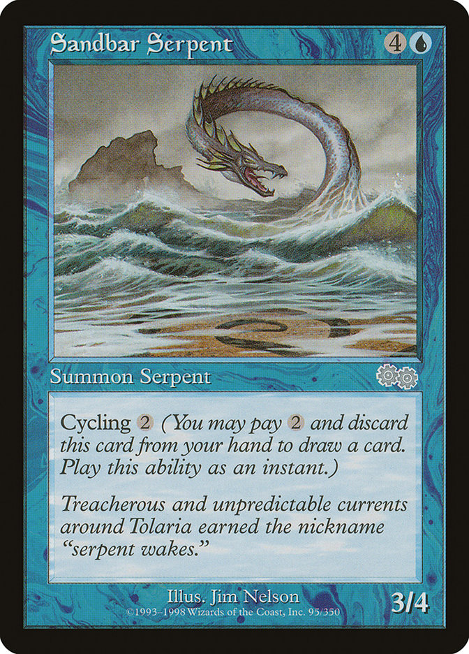 MTG Card Title: Sandbar Serpent USG/95