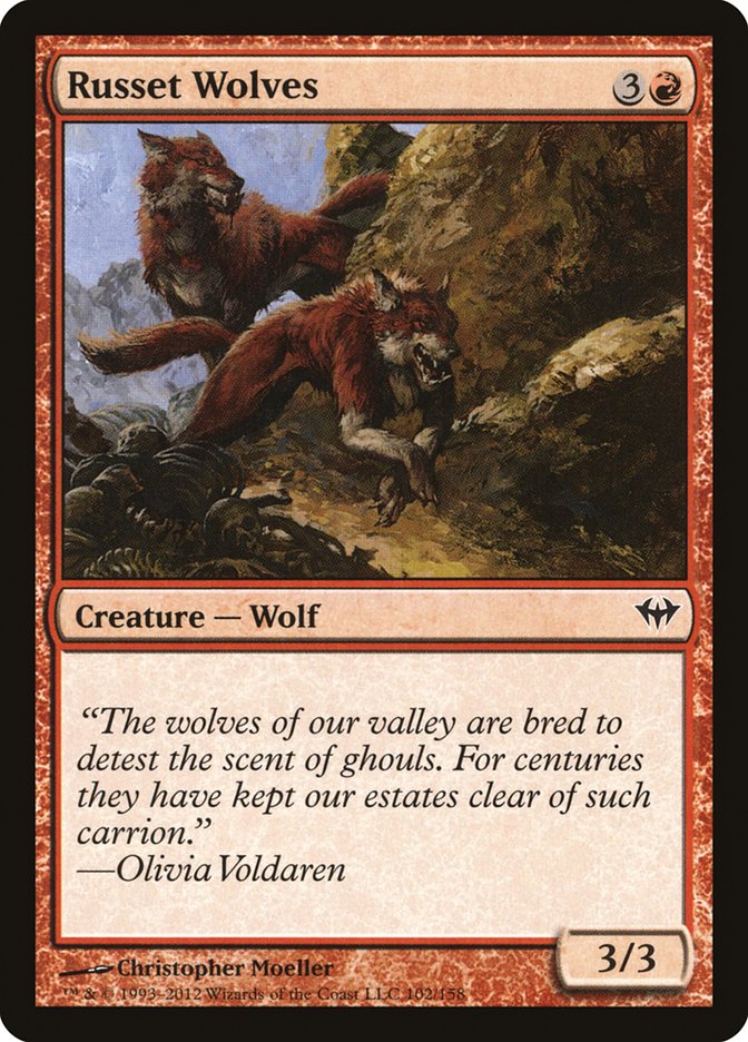 MTG Card Title: Russet Wolves DKA/102
