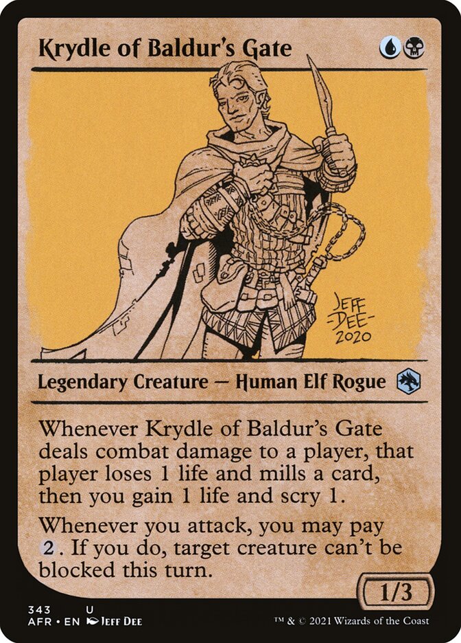 MTG Card Title: Krydle of Baldur's Gate AFR/343