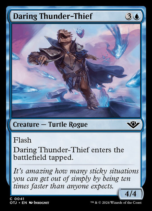 MTG Card Title: Daring Thunder-Thief OTJ/41