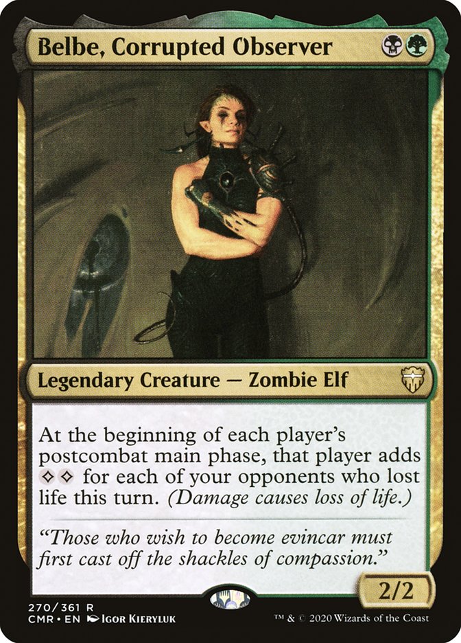 MTG Card Title: Belbe, Corrupted Observer CMR/270