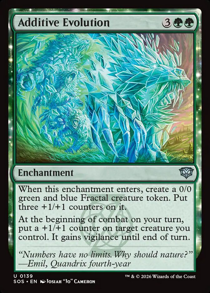 MTG Card Title: Additive Evolution SOS/139