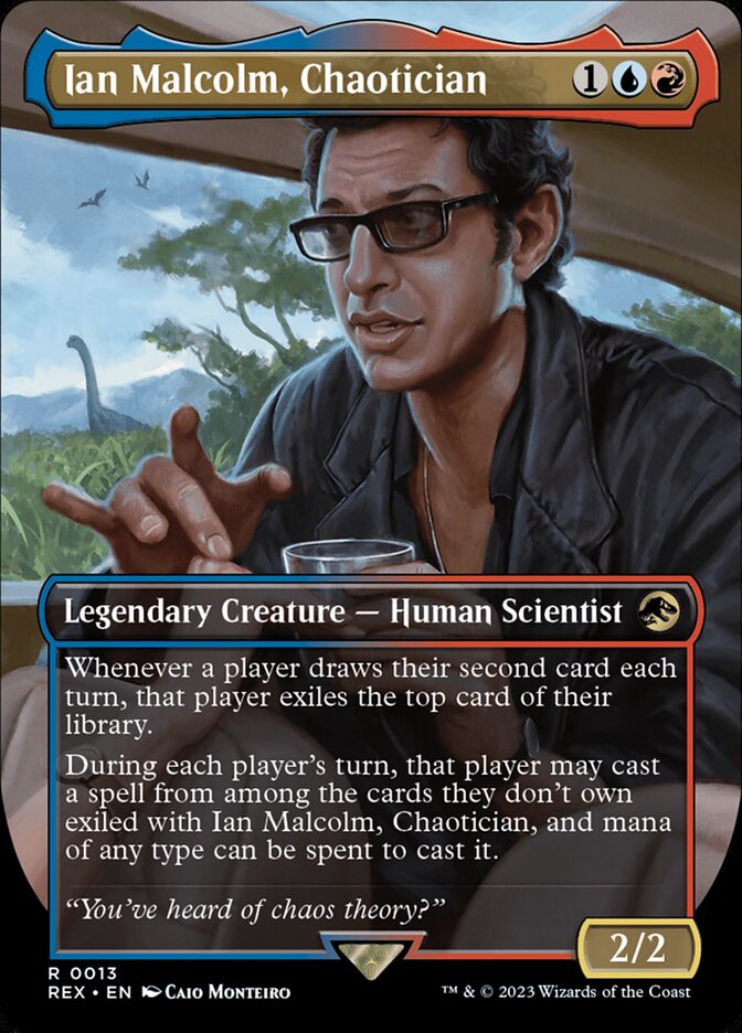 MTG Card Title: Ian Malcolm, Chaotician REX/13