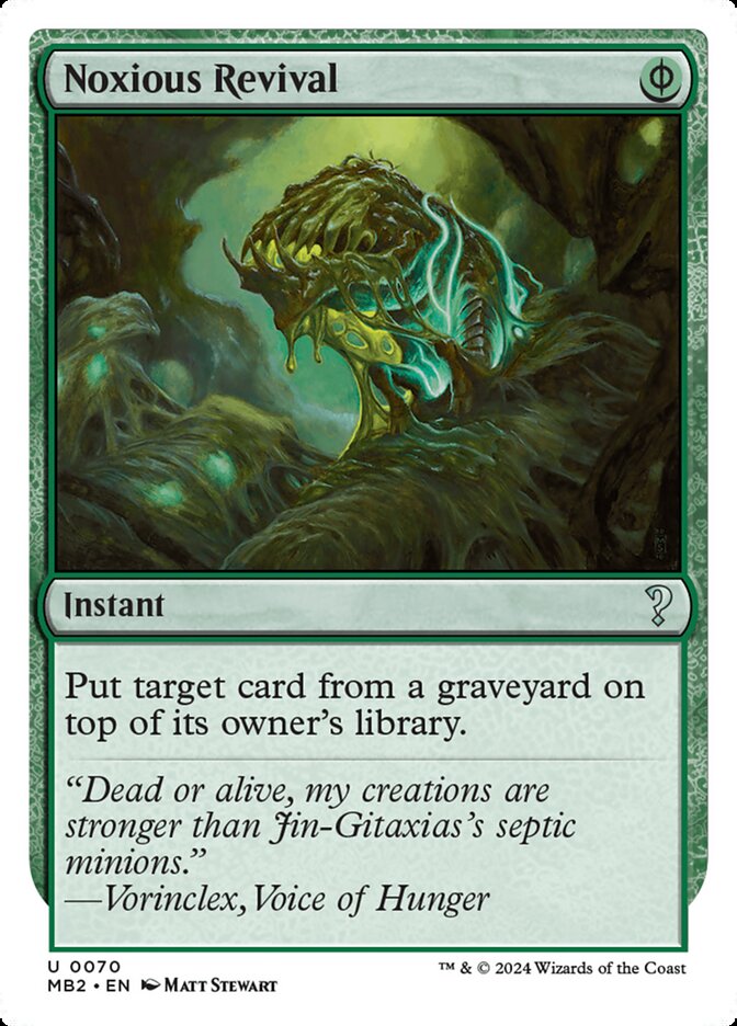MTG Card Title: Noxious Revival MB2/70