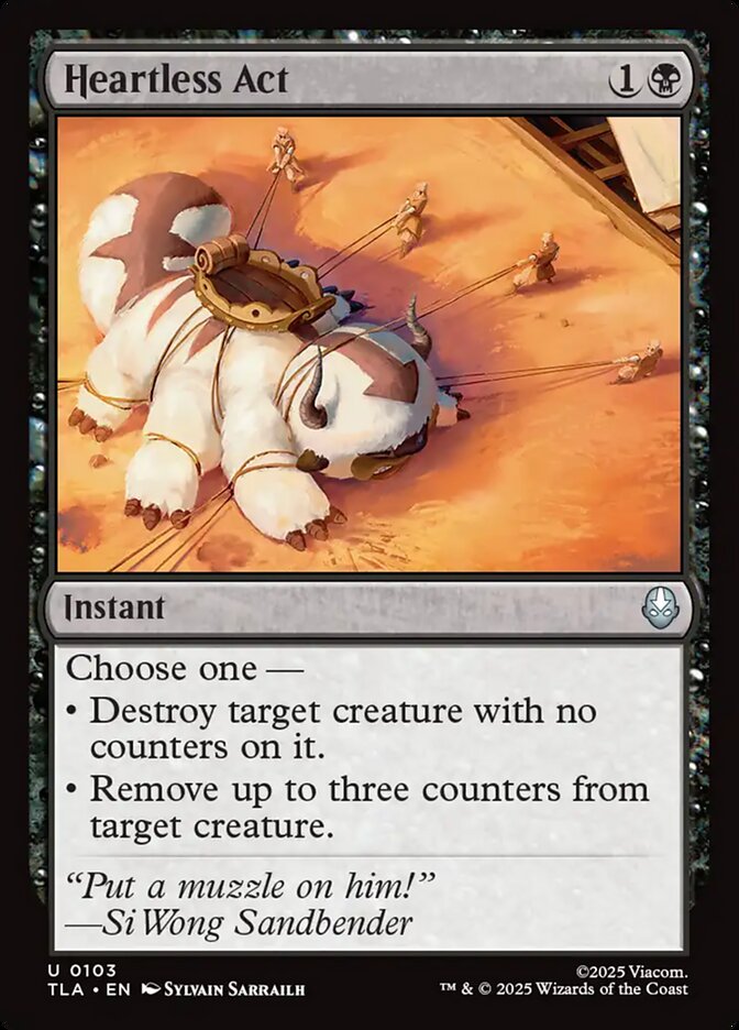 MTG Card Title: Heartless Act TLA/103