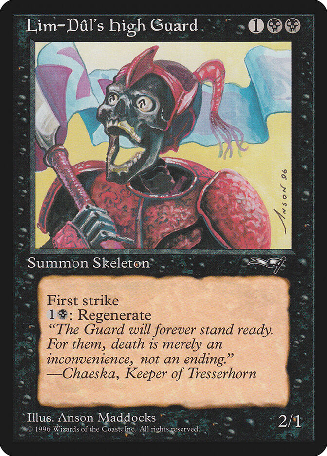 MTG Card Title: Lim-Dûl's High Guard ALL/55a